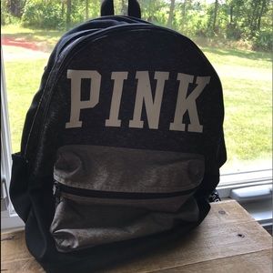 Black and grey book bag from PINK